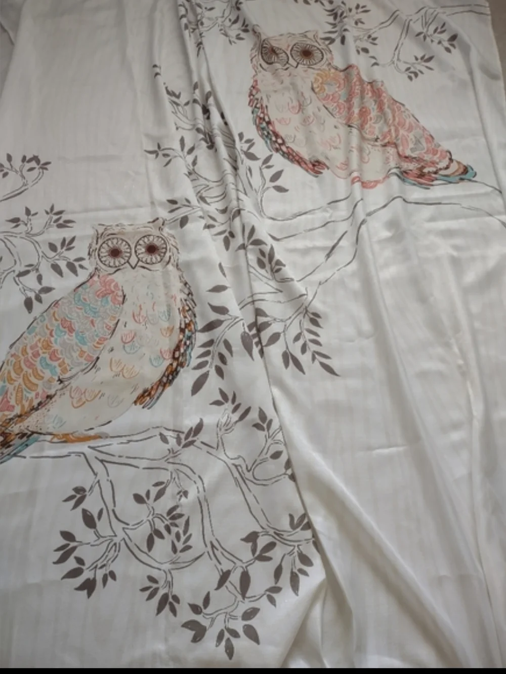 Shower curtain exotic birds boho tropical print